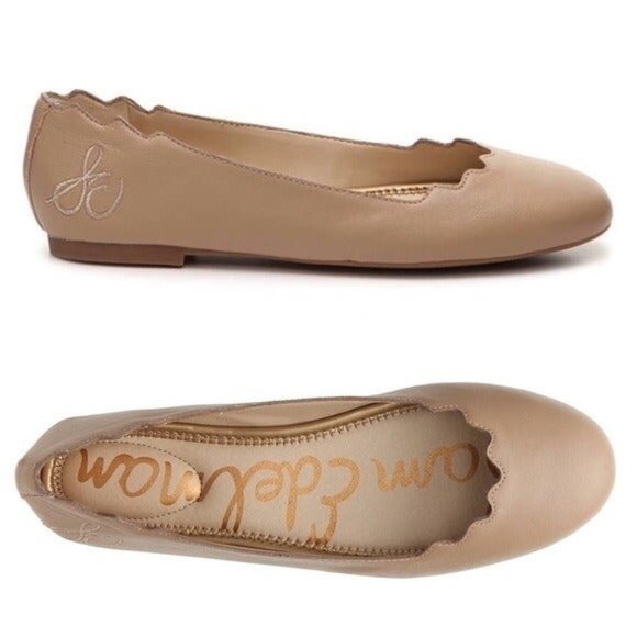 Sam Edelman Shoes - New Sam Edelman Finnegan Scalloped Nude Ballet Flats
